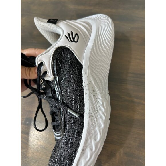 Under Armour Curry Flow 9 Black and white Basketball Shoes Mens 6.5 Womens 8 - Picture 8 of 8